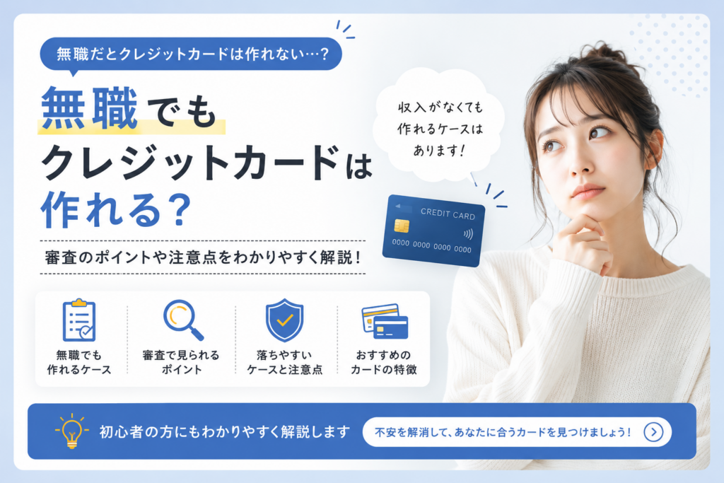 無職でもクレジットカードは作れる？