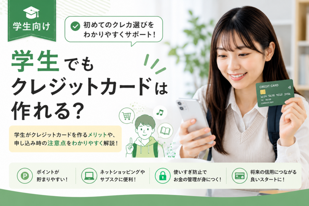 学生でもクレジットカードは作れる？