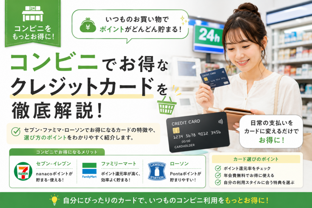 コンビニでお得なクレジットカードを徹底解説