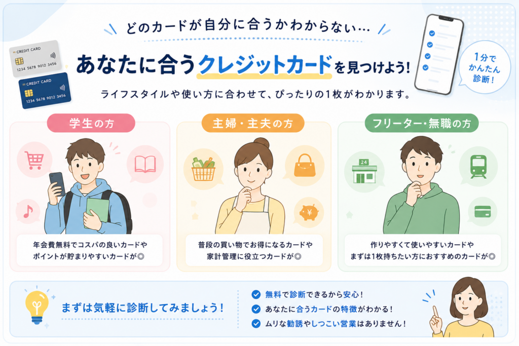 あなたに合うクレジットカードを診断